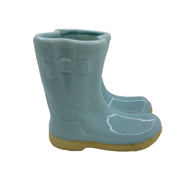 Par de Botas Azul de Porcelana